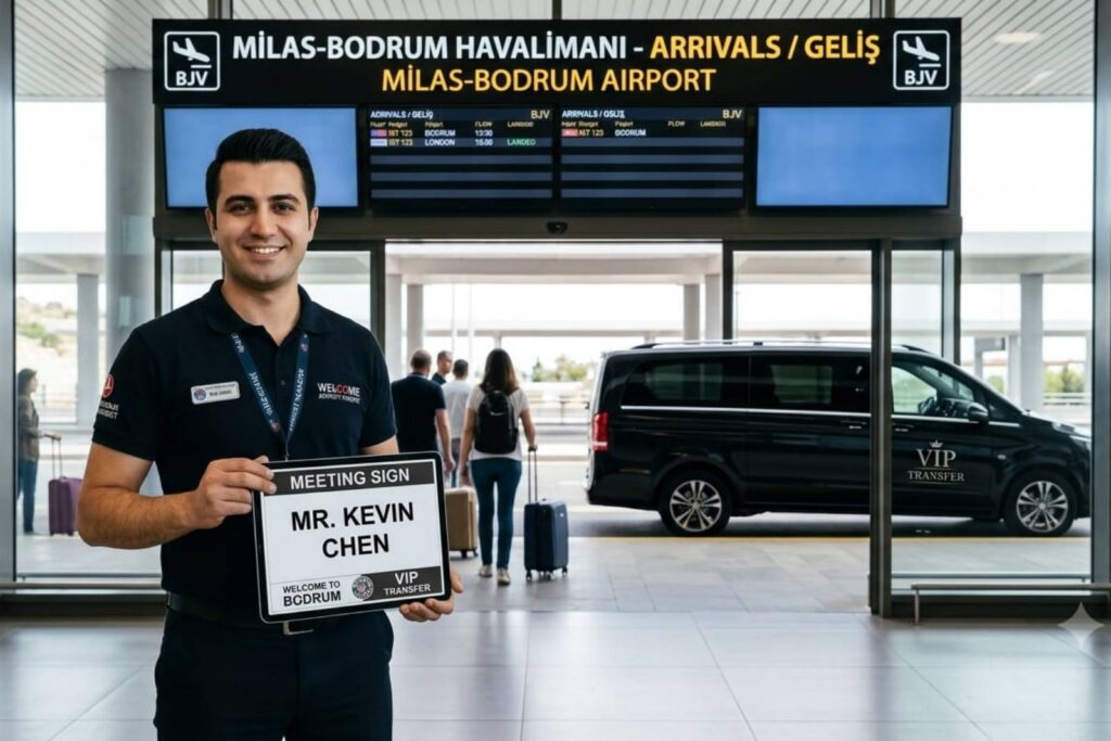Bodrum sahili, kale ve mavi deniz